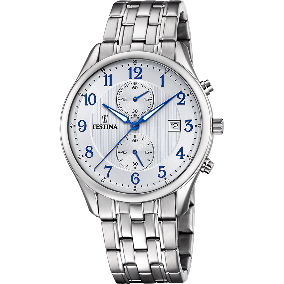 RELOJ FESTINA TIMELESS CHRONOGRAPH F6854/A BLANCO CORREA DE ACERO INOXIDABLE 316L, HOMBRE - Imagen 2