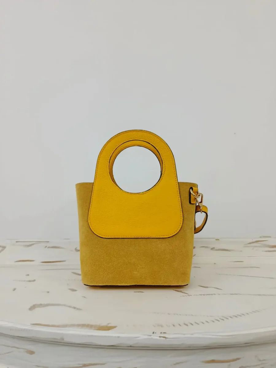 Bolso amarillo doble asa - Imagen 3