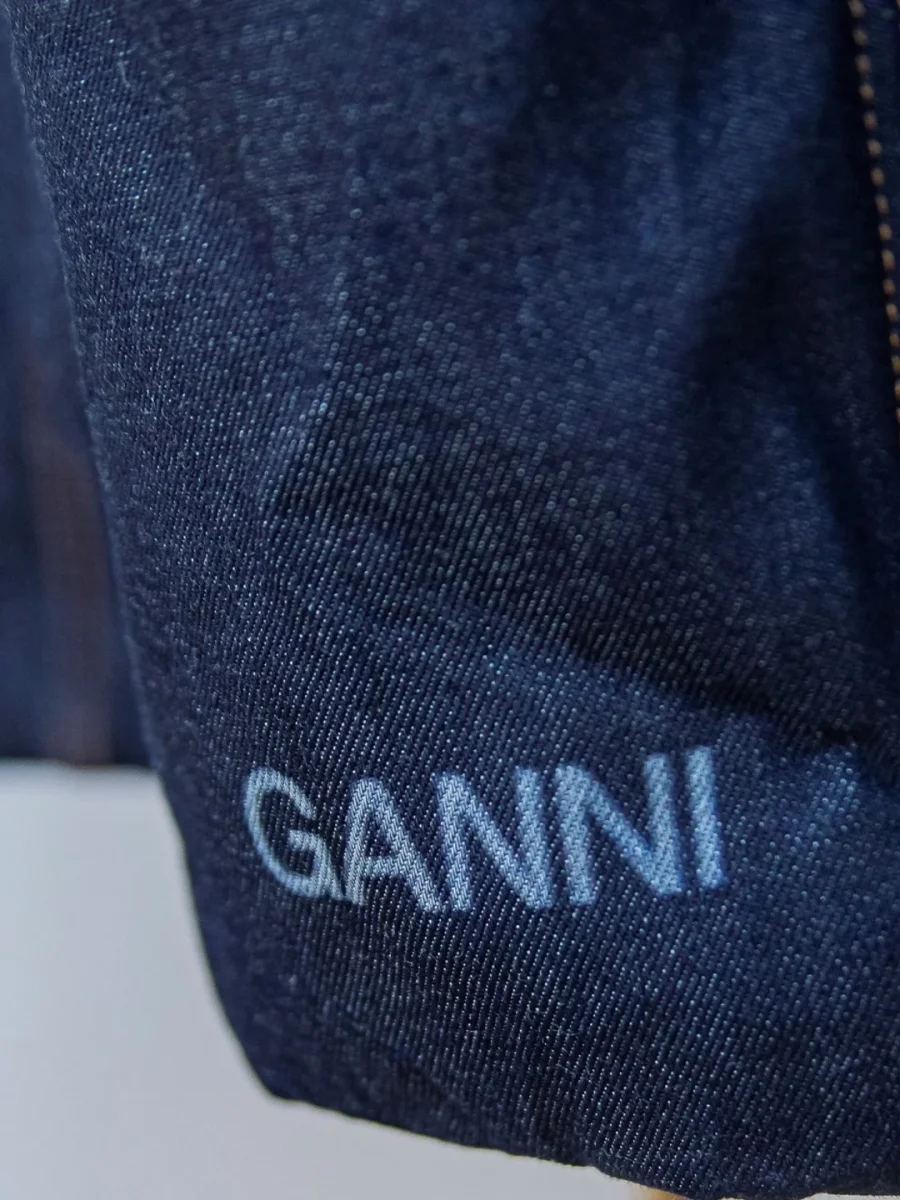 450€ Ganni chaqueta cazadora vaquera denim oscuro Talla L-XL Nueva - Imagen 3