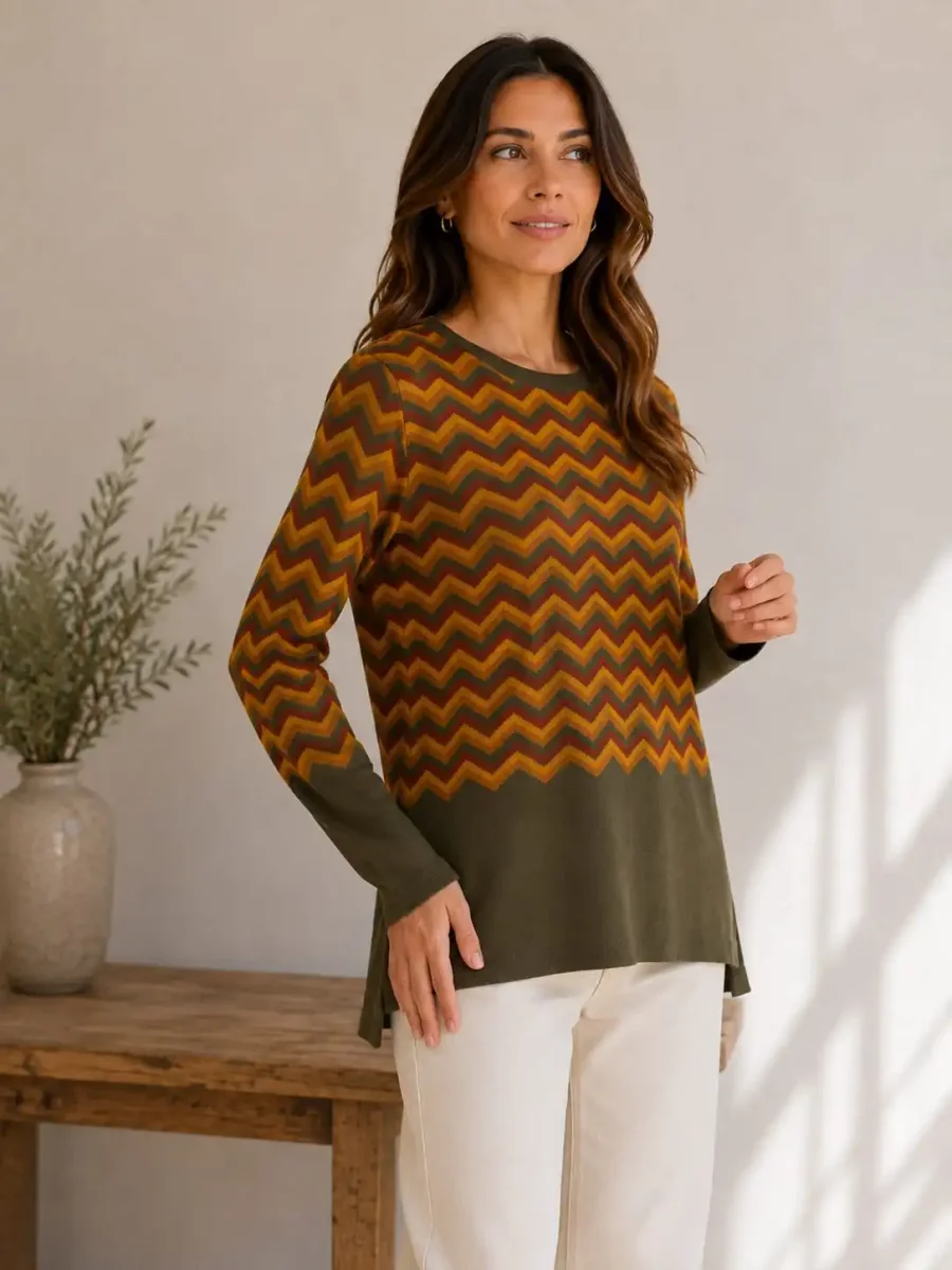 Jersey de punto con estampado geométrico - Imagen 3