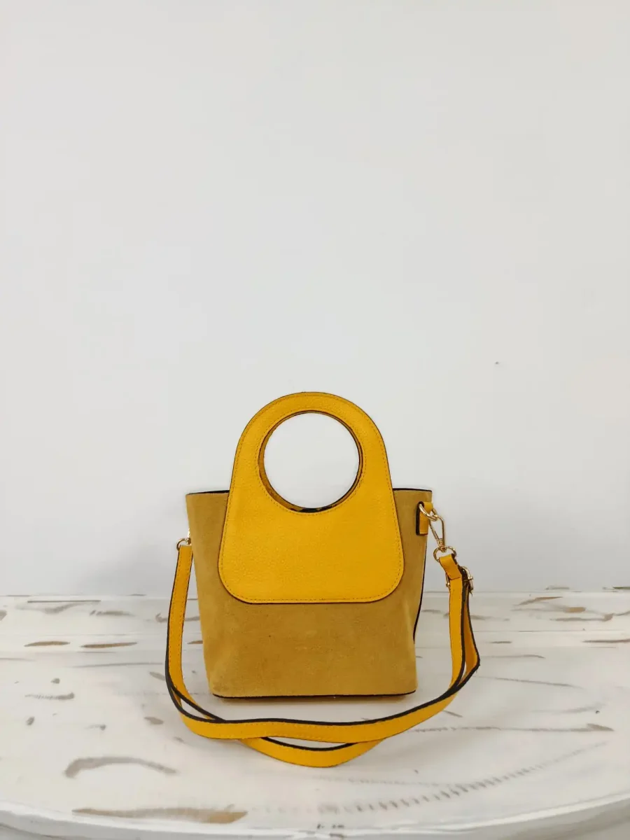 Bolso amarillo doble asa - Imagen 4