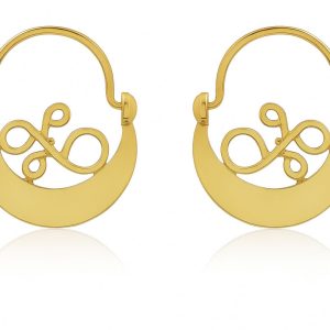 «K-NARIAS» argollas de plata con baño de oro