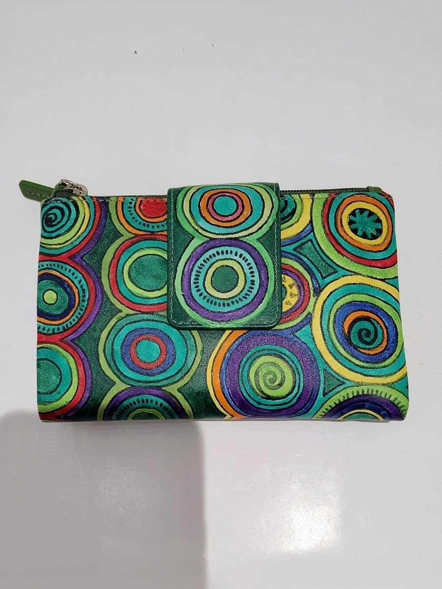 Cartera de piel pintada a mano - Imagen 5
