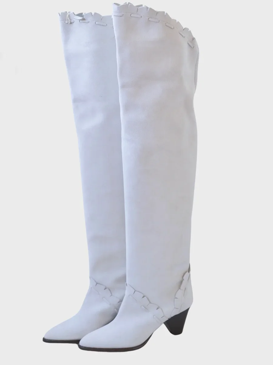 Isabel Marant botas mosqueteras blancas Talla 39 Nuevas - Imagen 2