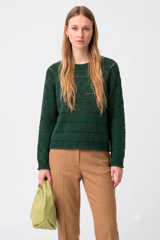 Jersey calado verde oscuro Tiffosi - Imagen 2