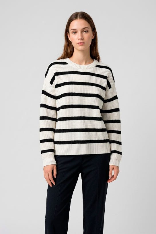 Jersey de punto raya marinera blanco Tiffosi - Imagen 3
