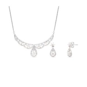 «LÁGRIMA FLOR» conjunto Plata