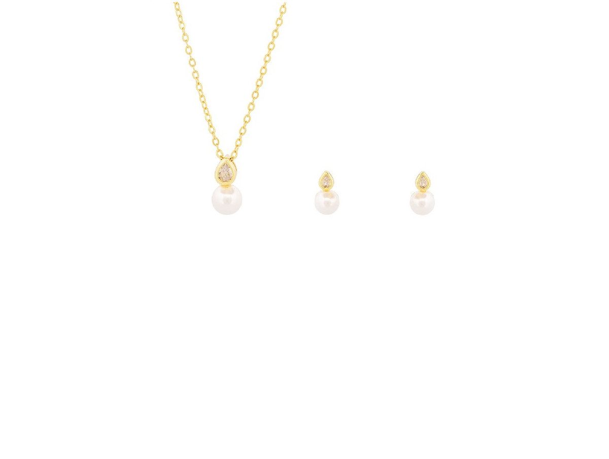 «LAGRIMA» conjunto plata chapada