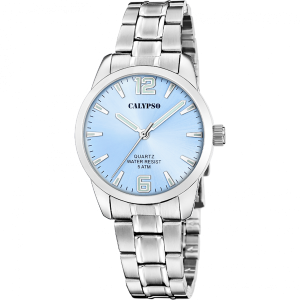 RELOJ CALYPSO BASIC K5867/6 AZUL CORREA DE ACERO INOXIDABLE, MUJER