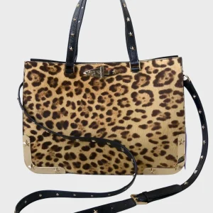 RED Valentino Stud bolso bandolera leopardo