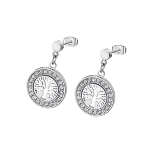 PENDIENTES ÁRBOL DE VIDA LOTUS STYLE LS2181-4/1 ACERO