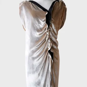 Louis Vuitton 2009 Vintage vestido terciopelo volantes FR38 (M)