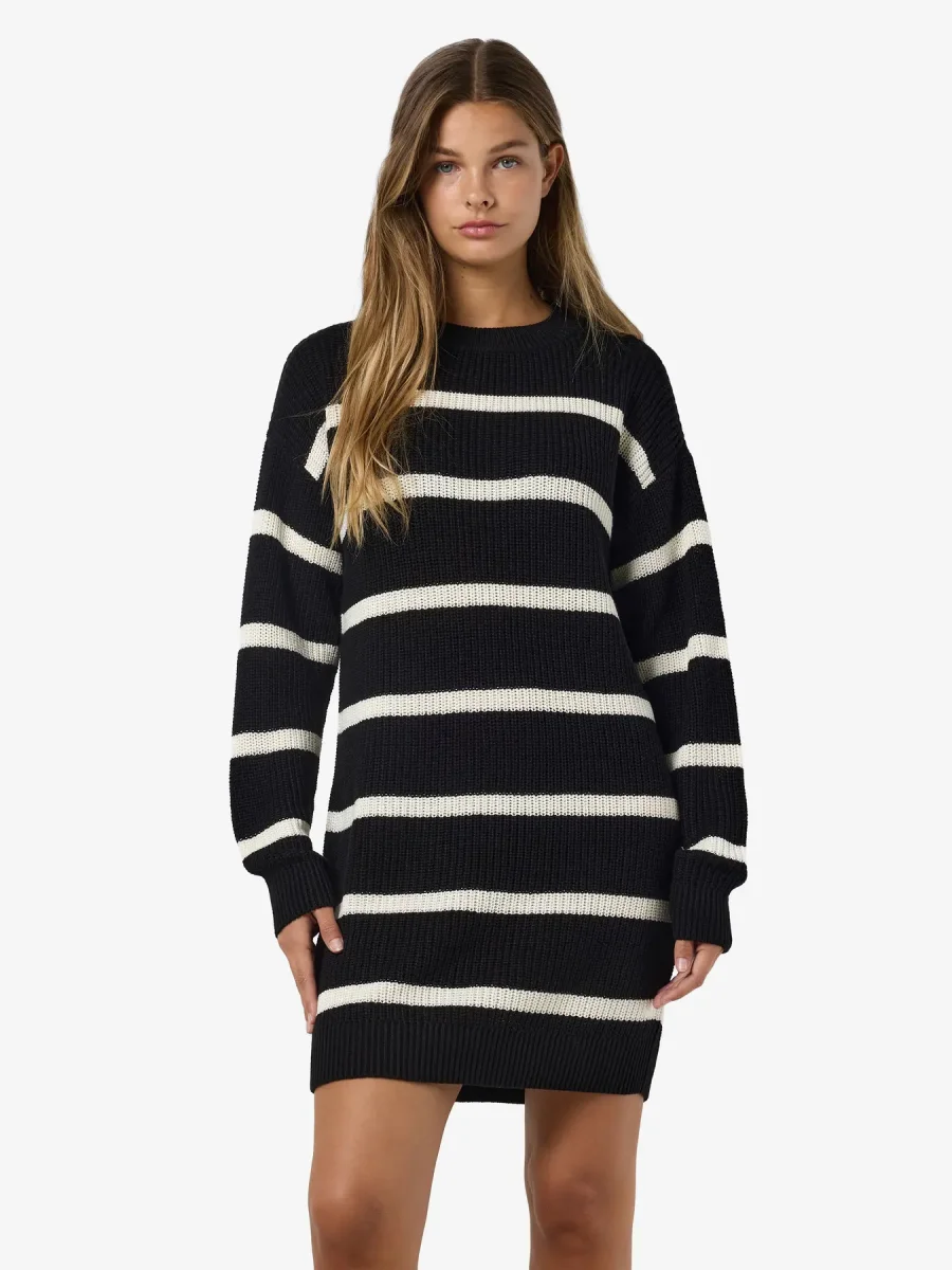 Vestido negro de rayas Noisy May - Imagen 5