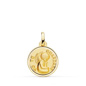 Medalla Ángel «Yo Te Guardaré» Oro 18K