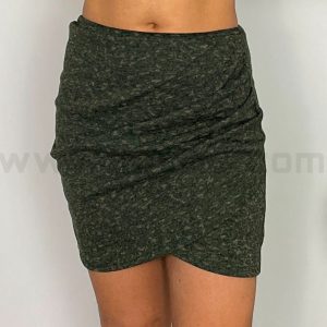 Mini falda fruncida verde