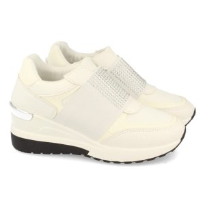 Zapatilla deportiva blanca con brillantes