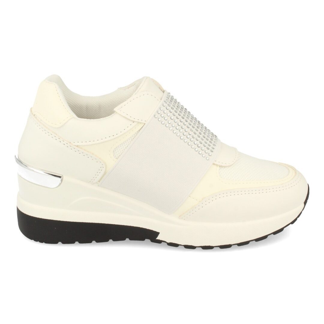 Zapatilla deportiva blanca con brillantes - Imagen 3