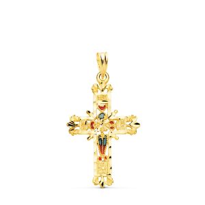 «VIDRIERA» 18K CRUZ ORO AMARILLO