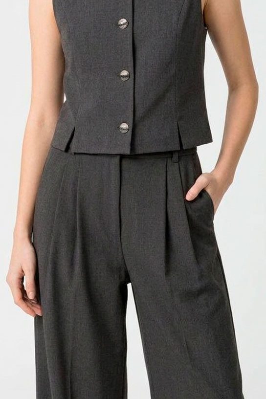 Pantalón ancho gris Tiffosi - Imagen 3