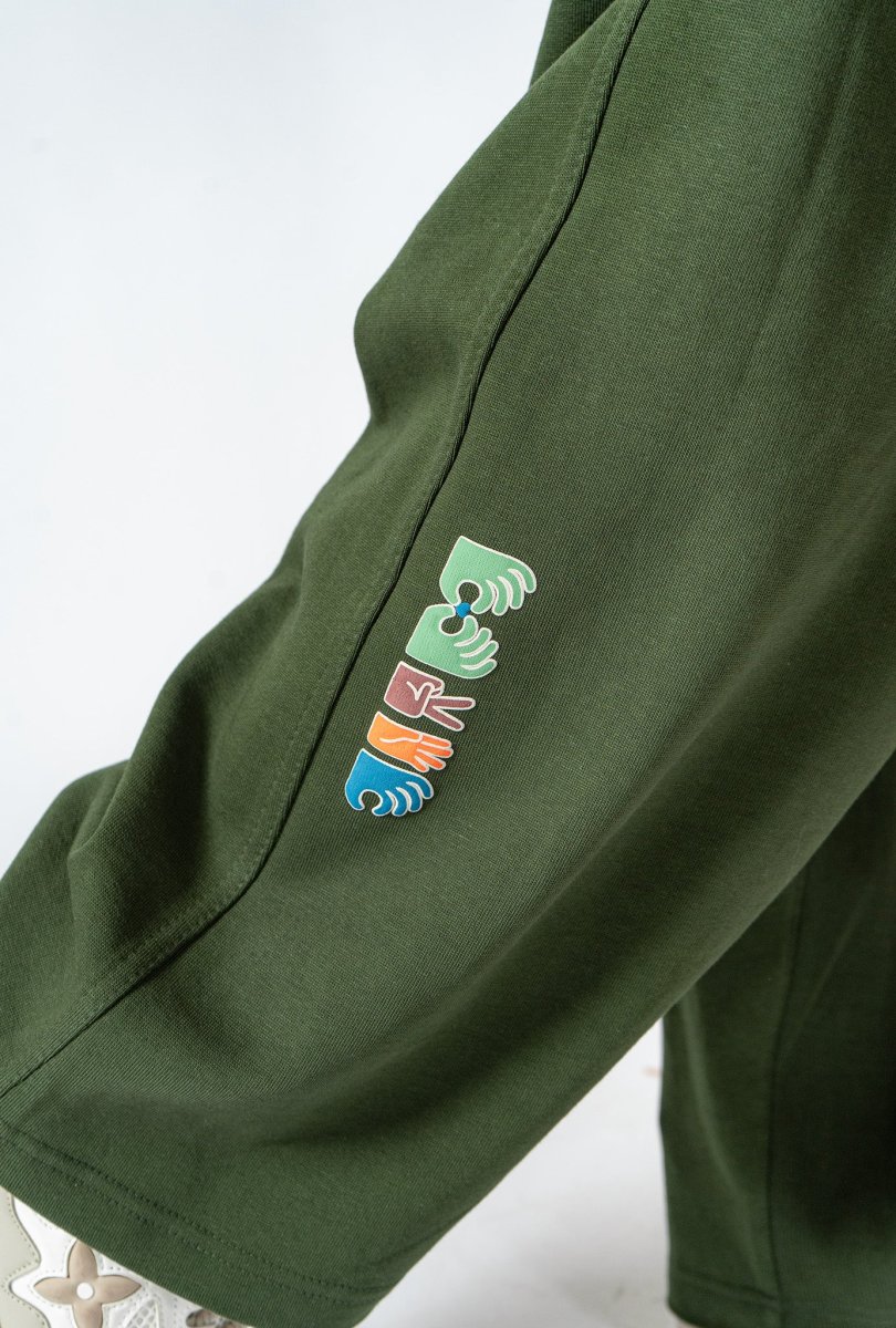 Bronze Green Wide Leg Jogger - Imagen 7