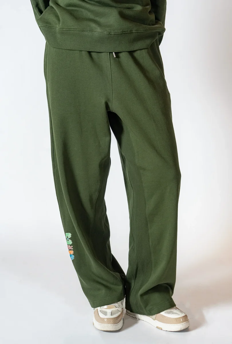 Bronze Green Wide Leg Jogger - Imagen 3
