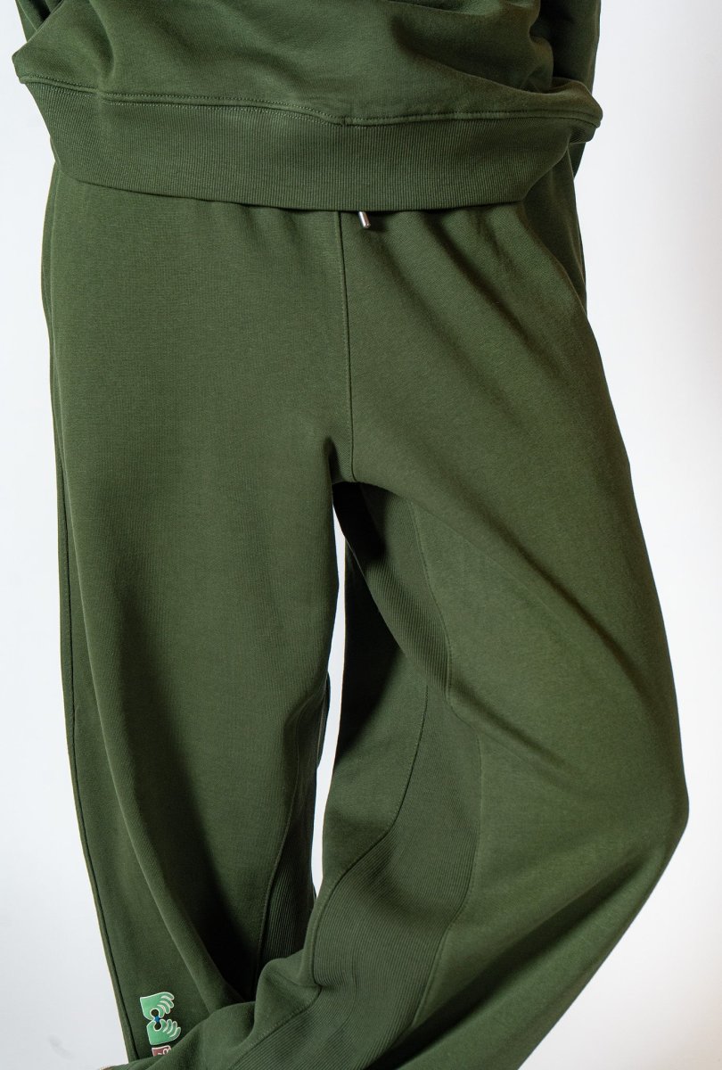 Bronze Green Wide Leg Jogger - Imagen 4
