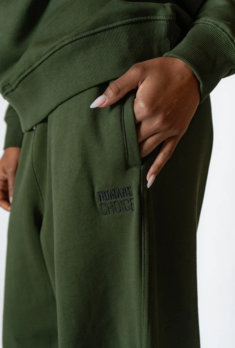 Bronze Green Wide Leg Jogger - Imagen 5