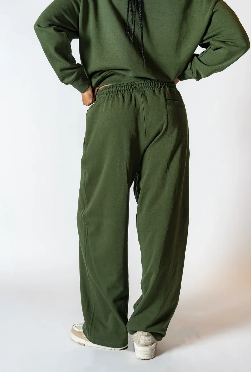 Bronze Green Wide Leg Jogger - Imagen 6
