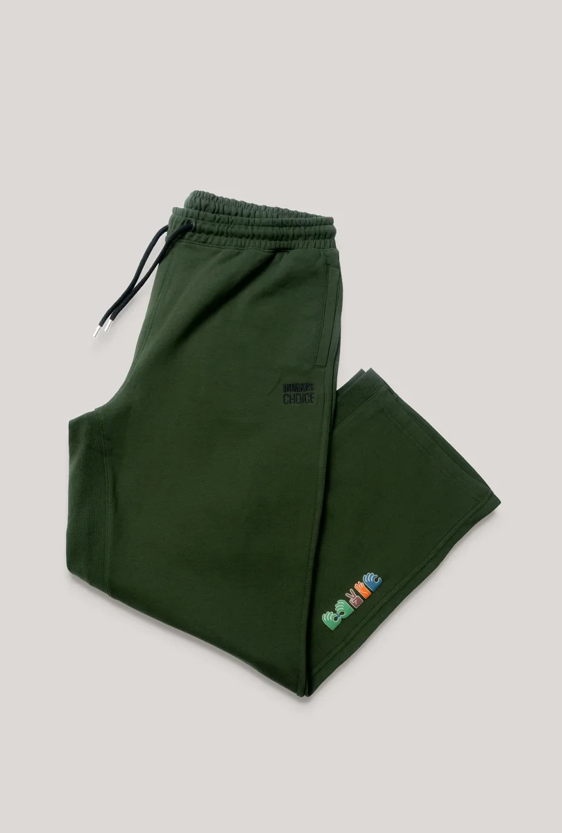 Bronze Green Wide Leg Jogger - Imagen 2