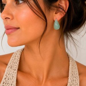 Pendientes gota azul