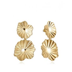 Pendientes Chic de acero con Ip dorado