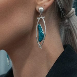 pendientes zamak azul