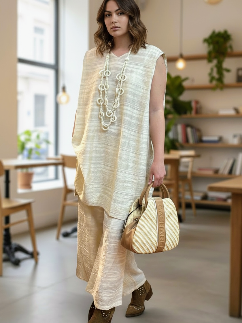 Conjunto «Linus» de Blusón y Pantalón Fluido