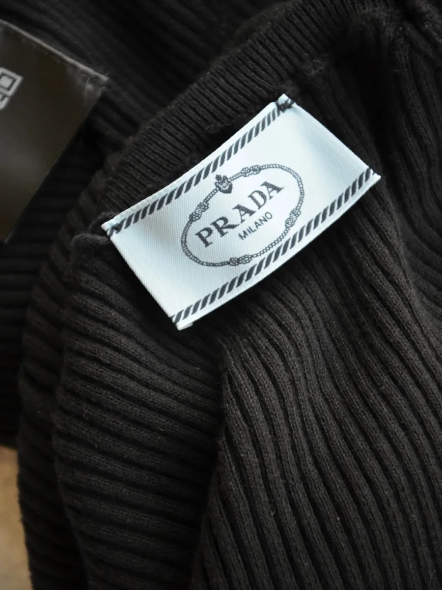 Prada Milano jersey negro de cuello alto Talla IT38 (XS/S) Nuevo - Imagen 8