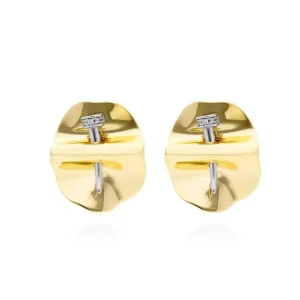 Pendientes SILK Plata Dorado Y Circonitas