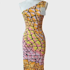 Emilio Pucci vestido midi un hombro Talla IT38 (XS-S) Nuevo