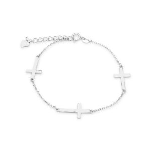 «CRUZ LISA» pulsera Plata