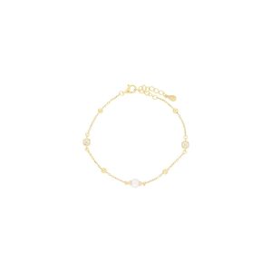«FLORI» pulsera plata con baño de oro