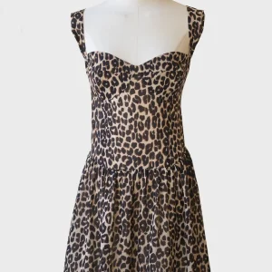 Reformation vestido mini estampado leopardo Talla US10 (L) Nuevo