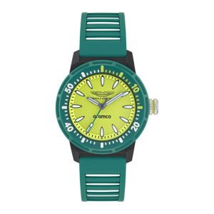 Reloj Aston Martin Fórmula 1 Verde y Amarillo Analógico Hombre MTFK1F501