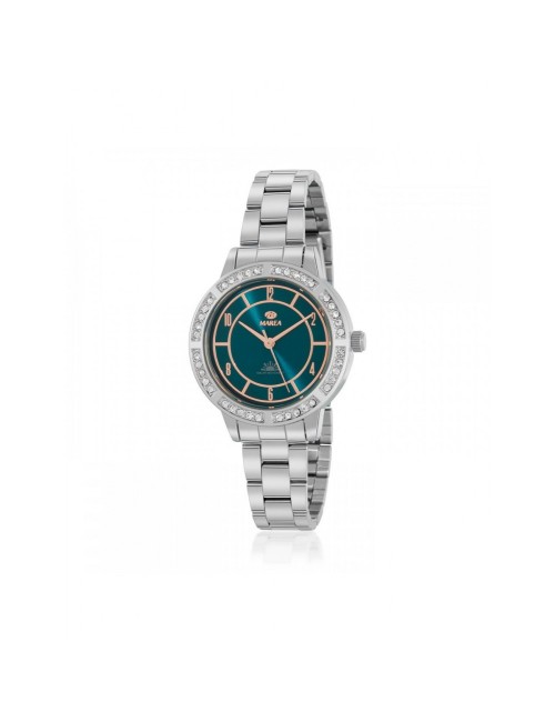 Reloj de acero de mujer con correa de acero y esfera verde B41350/3 - Imagen 2