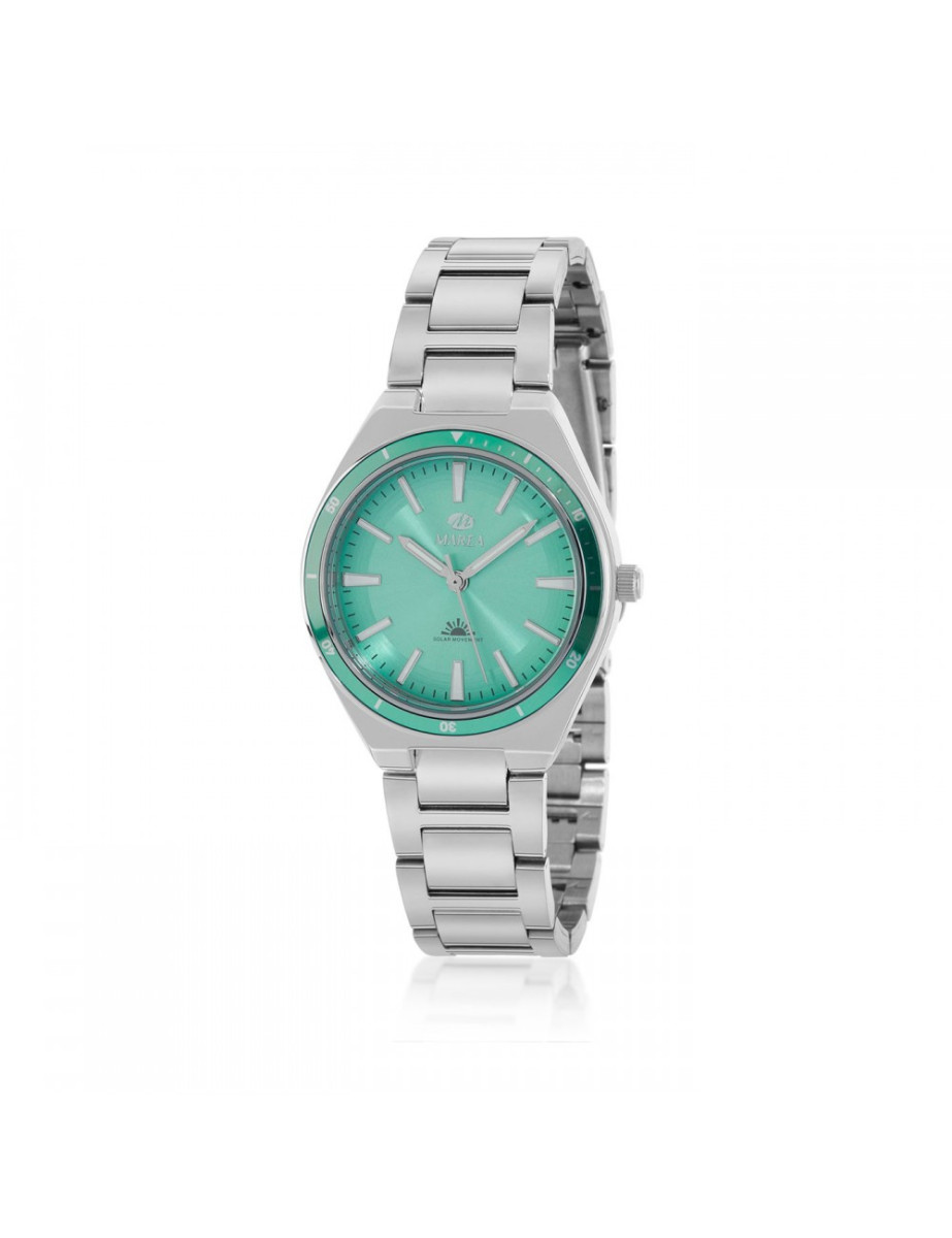 Reloj de mujer de acero con correa de acero y esfera azul turquesa B41383/2