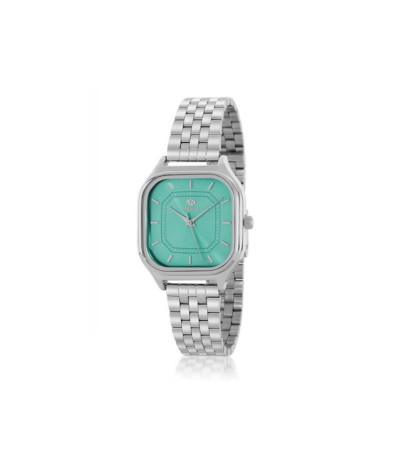 Reloj de mujer con correa de acero y esfera turquesa B41381/3