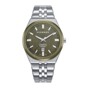Reloj Viceroy Swiss Made Plateado y Verde Analógico Hombre 45115-67