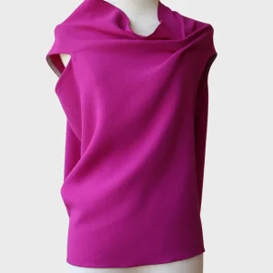 Roland Mouret blusa asimétrica magenta Talla IT42 (M) Nueva