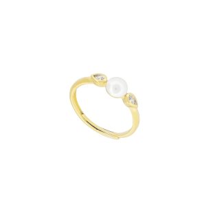 «LAGRIMA» anillo plata chapada