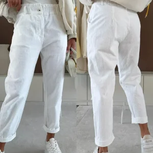 Pantalon Pana Luvie blanca