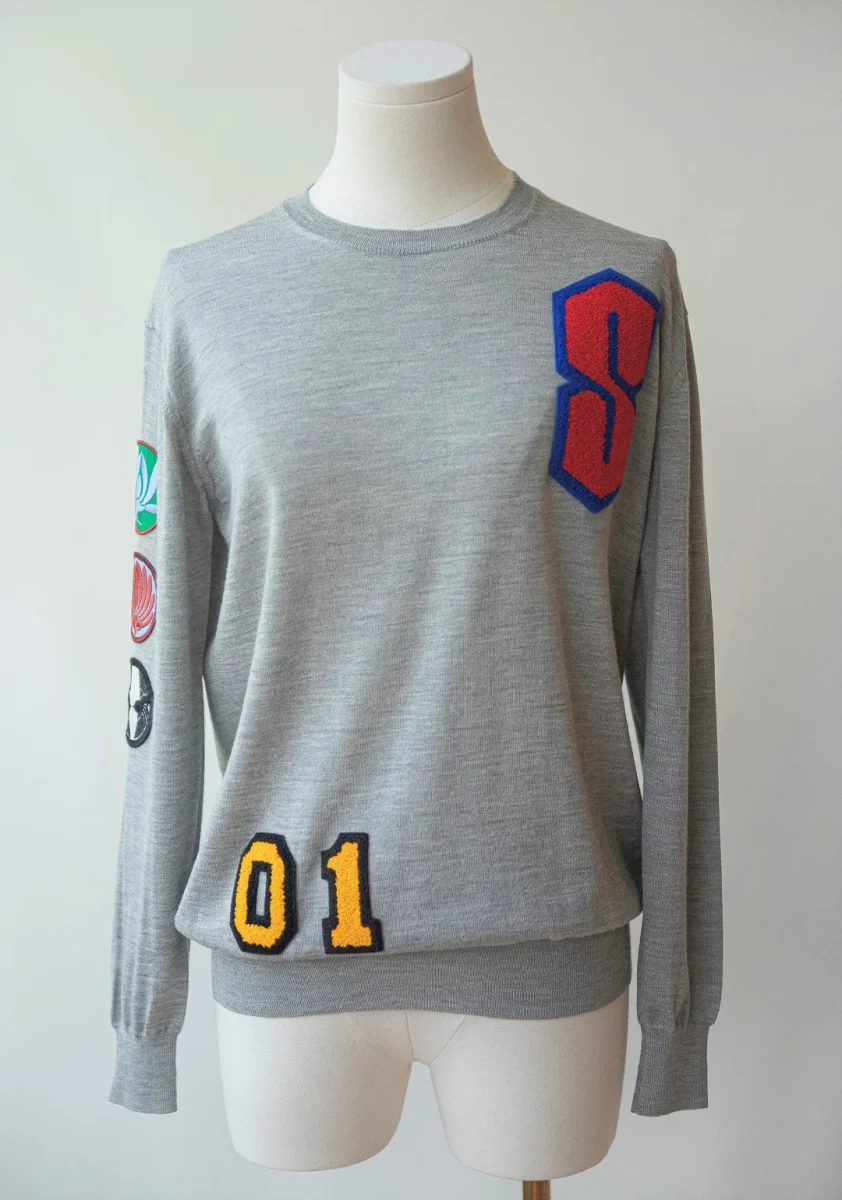 Stella McCartney jersey de lana fina con parches de colores Talla S-M - Imagen 5