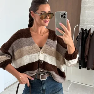 Suéter Soft Knit Rayas Tierra