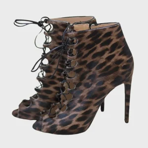 Giambattista Valli zapatos botines tacón leopardo Talla 40